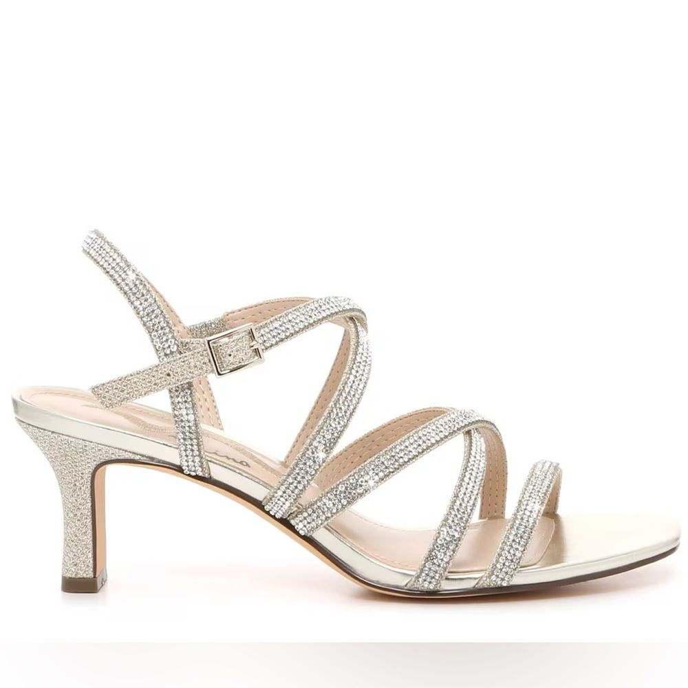 Nina Bloom Platino Ankle-Strap Sandal Size 7 M